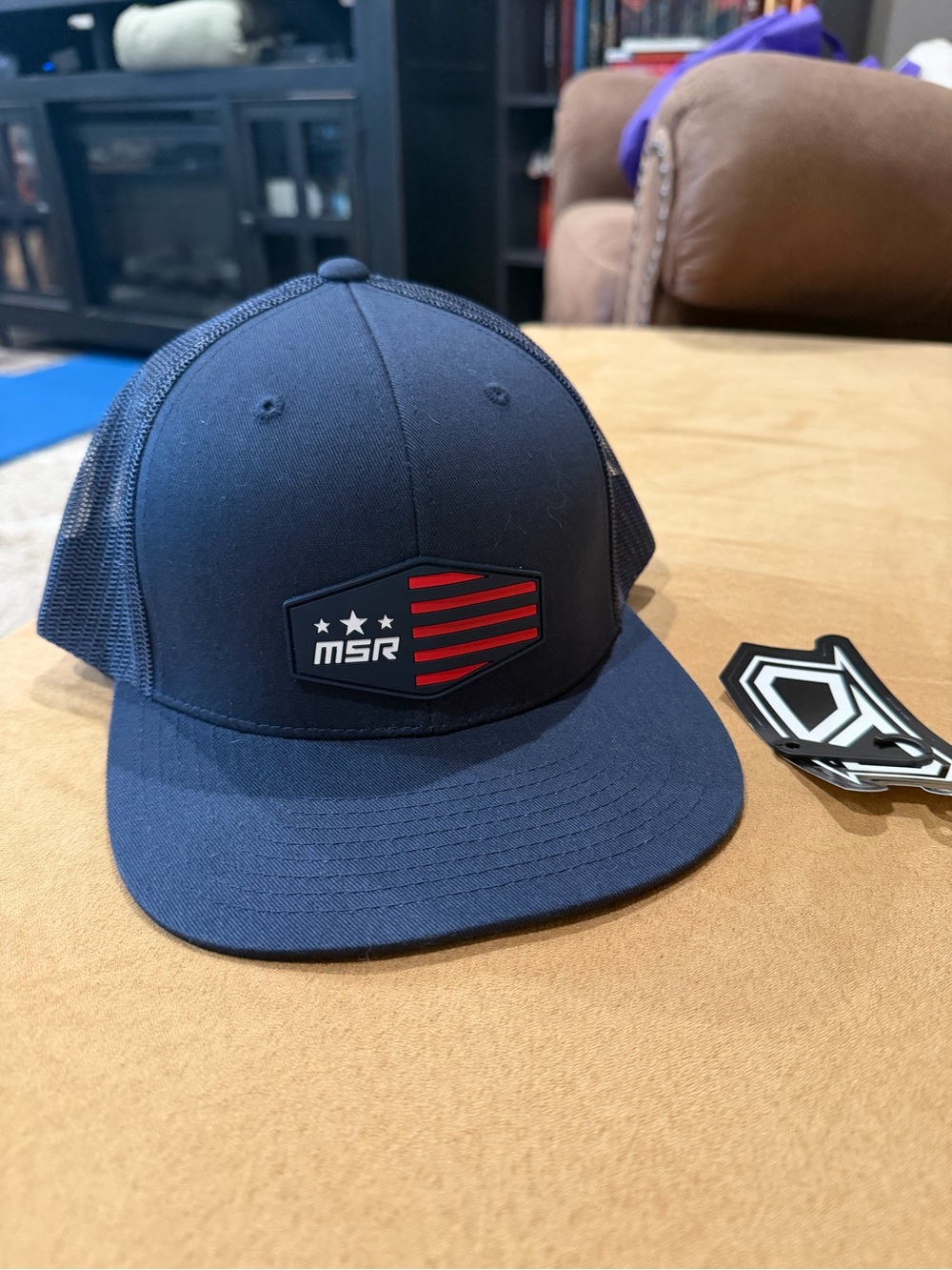 MSR Navy Trucker Hat Patriotic Snapback Motocross Cap